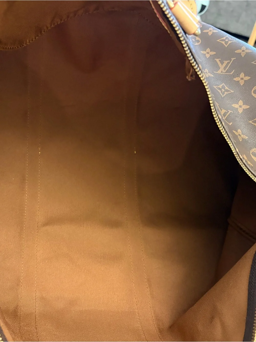 Monogram Canvas Travel Duffle Bag in Brown - Picture 8 of 10
